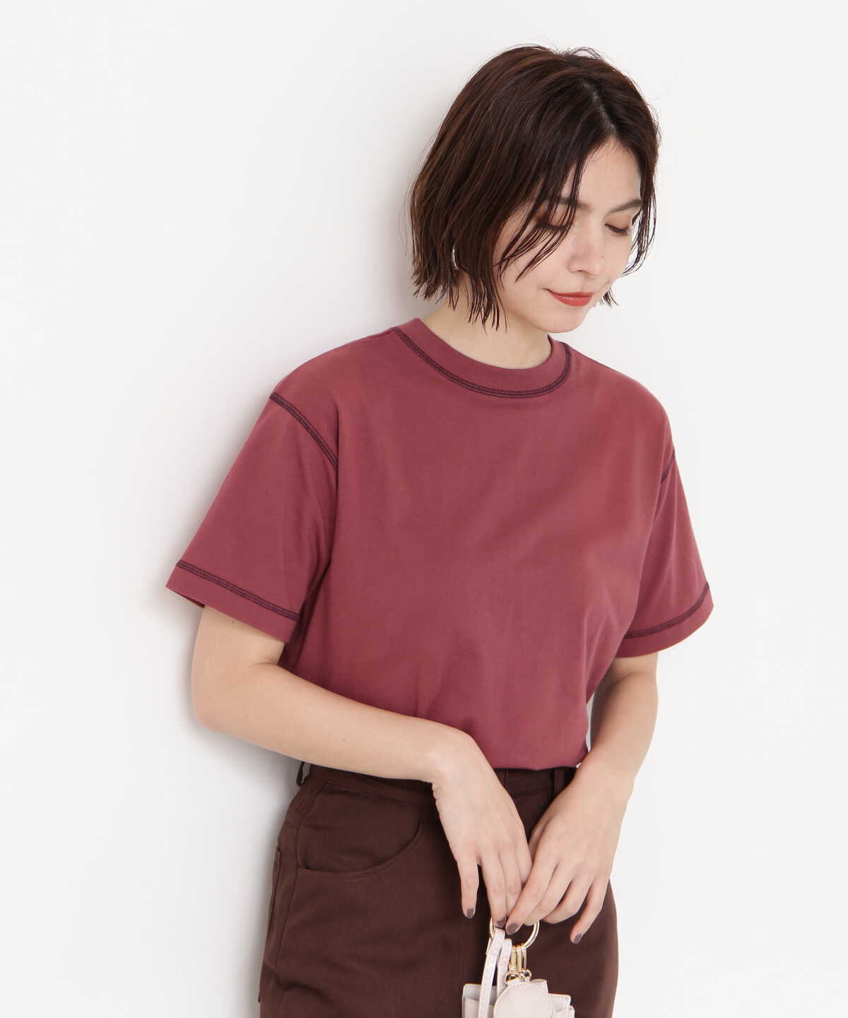 微配色ステッチTシャツ | N. Natural Beauty Basic* | サンエービー