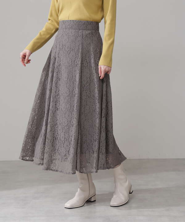 Aラインレーススカート N Natural Beauty Basic サンエービーディーオンラインストア Sanei Online Store