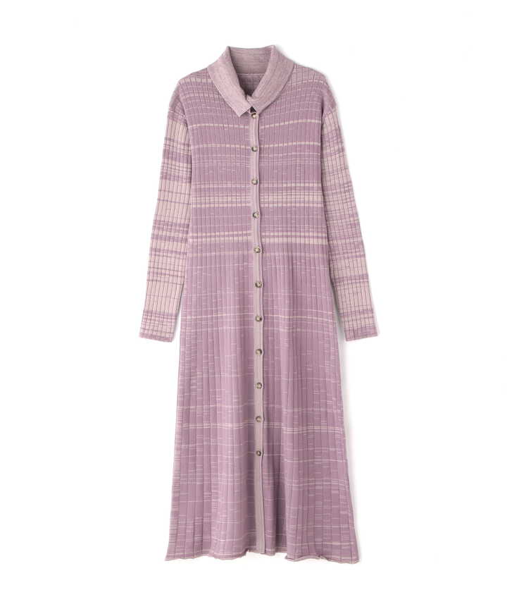 先行予約12月下旬 1月上旬入荷予定 ワイドリブ襟付メランジワンピース N Natural Beauty Basic サンエービーディーオンラインストア Sanei Online Store