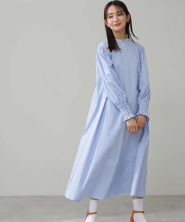 シャーリング袖ボリュームワンピース N Natural Beauty Basic サンエービーディーオンラインストア Sanei Online Store