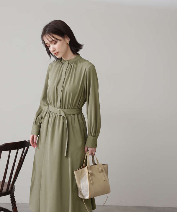 バンドカラーとろみワンピース N Natural Beauty Basic サンエービーディーオンラインストア Sanei Online Store バンドカラーとろみワンピース N Natural Beauty Basic サンエービーディーオンラインストア Sanei Online Store