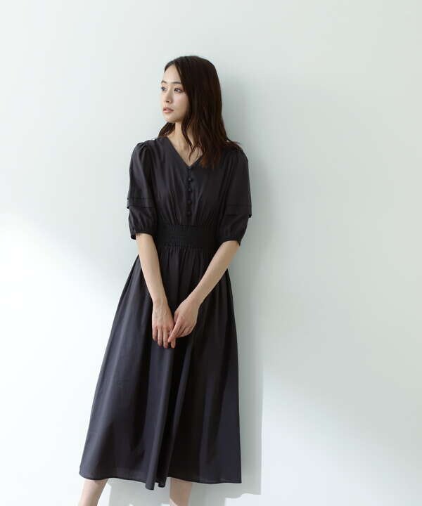 コットンローンタックパフスリーブワンピース Web限定商品 S Size Line N Natural Beauty Basic サンエービーディーオンラインストア Sanei Online Store