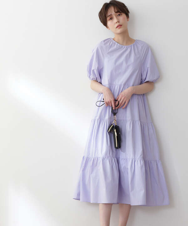 ギャザーティアードコットンワンピース N Natural Beauty Basic サンエービーディーオンラインストア Sanei Online Store