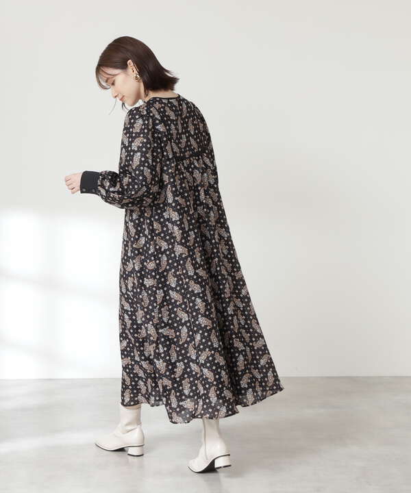 先行予約12月下旬 1月上旬入荷予定 バイカラーパイピングワンピース S Size Line N Natural Beauty Basic サンエービーディーオンラインストア Sanei Online Store