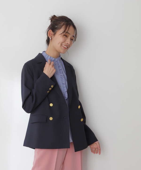 麻調ダブルテーラードジャケット S Size Line N Natural Beauty Basic サンエービーディーオンラインストア Sanei Online Store