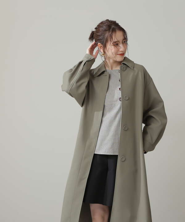 ステンカラーベルト付コート N Natural Beauty Basic サンエービーディーオンラインストア Sanei Online Store ステンカラーベルト付コート N Natural Beauty Basic サンエービーディーオンラインストア Sanei Online Store