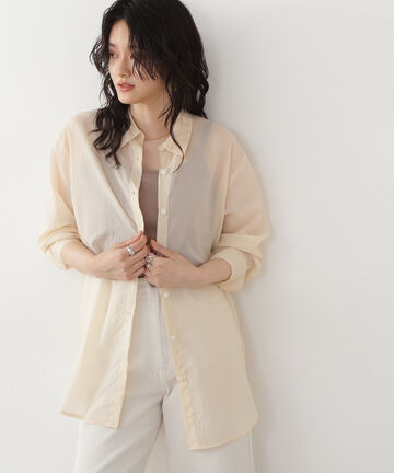 ワイドカフスシアーシャツ