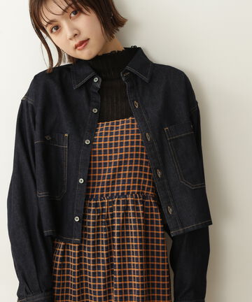 ショートデニムシャツ