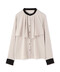 バイカラーケープトロミブラウス