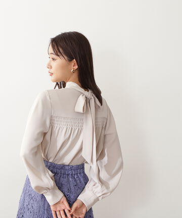 【松井愛莉さん着用】ガルーダドビーバックタイブラウス