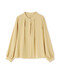 スタンドカラーフロントタックブラウス