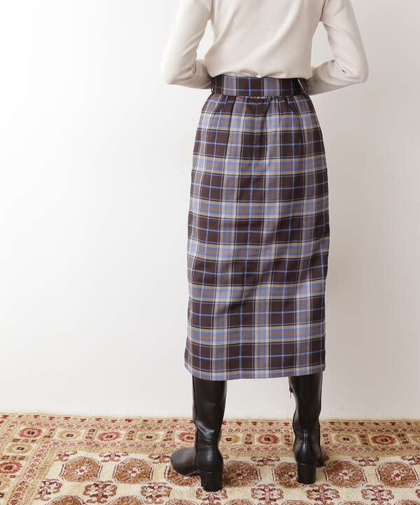 松井愛莉さん着用 ベルト付チェックタイトスカート S Size Line N Natural Beauty Basic エヌ ナチュラルビューティーベーシック 公式 通販 Mix Tokyo