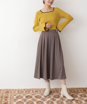 ダブルクロスボリュームタックフレアスカート《S Size Line》