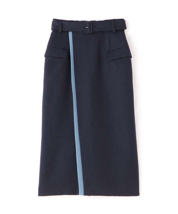 先行予約10月上旬 10月中旬入荷予定 ベルト付バイカラータイトスカート S Size Line N Natural Beauty Basic サンエービーディーオンラインストア Sanei Online Store