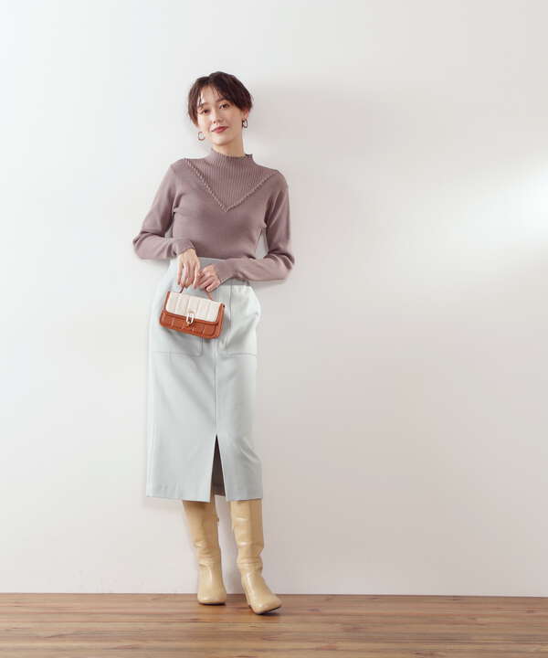 カルゼストレッチタイトスカート《S Size Line》
