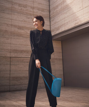 【松井愛莉さん着用】裾タックテーパードパンツ