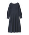 ウエストタック長袖ワンピース