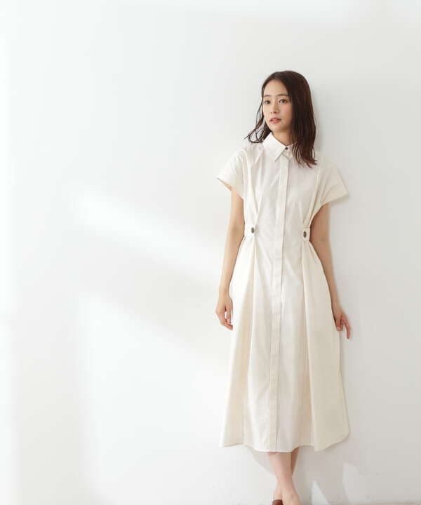 サイドボタンベルトシャツワンピース S Size Line N Natural Beauty Basic サンエービーディーオンラインストア Sanei Online Store