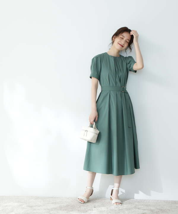 タックカラーウエストマークワンピース N Natural Beauty Basic サンエービーディーオンラインストア Sanei Online Store