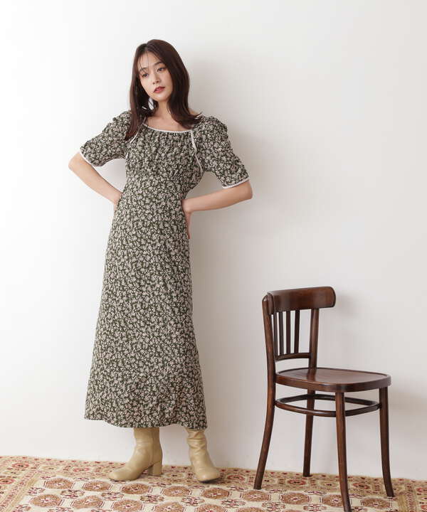 フラワープリントパワショルストレートワンピース N Natural Beauty Basic サンエービーディーオンラインストア Sanei Online Store フラワープリントパワショルストレートワンピース N Natural Beauty Basic サンエービーディーオンラインストア Sanei Online Store