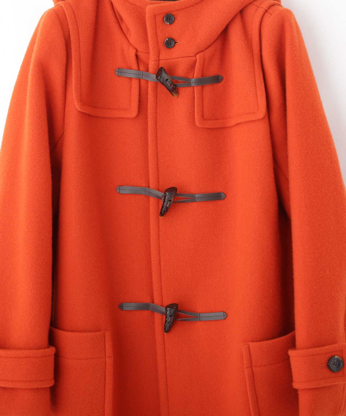 キャピタル 15AW 西部毛布 ウールダッフルコート 七分袖 F オレンジ