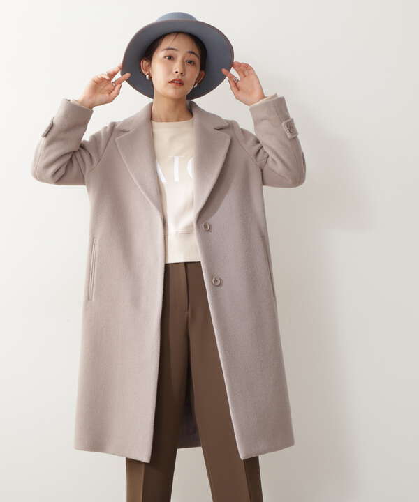 先行予約11月下旬 12月上旬入荷予定 アンゴラビーバーチェスターコート S Size Line N Natural Beauty Basic サンエービーディーオンラインストア Sanei Online Store