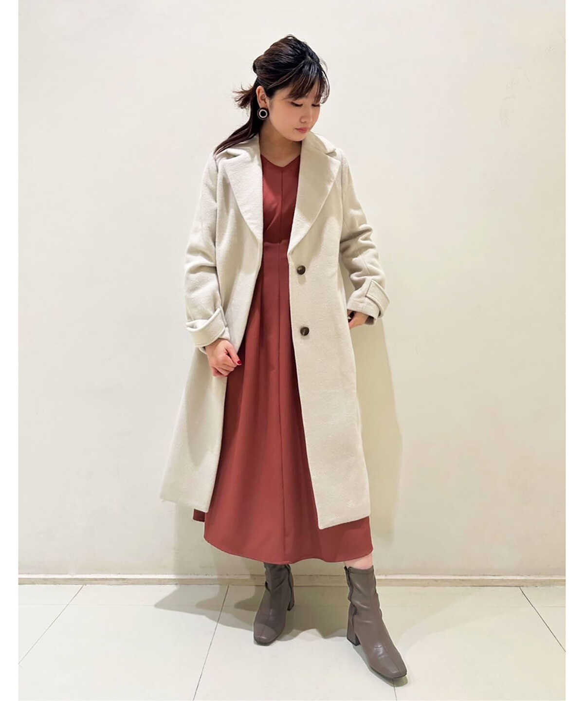 石川恋さん着用】アンゴラビーバーチェスターコート《S Size Line 石川恋さん着用】アンゴラビーバーチェスターコート《S Size Line