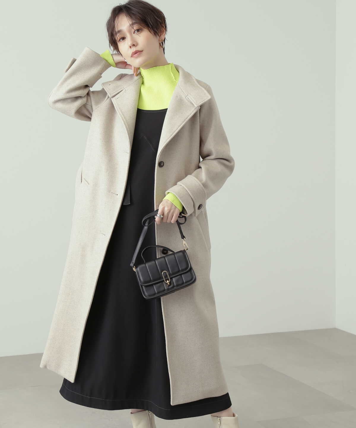 MOUSSY A LINE WOOL LONG COAT チェック ロングコート オンライン