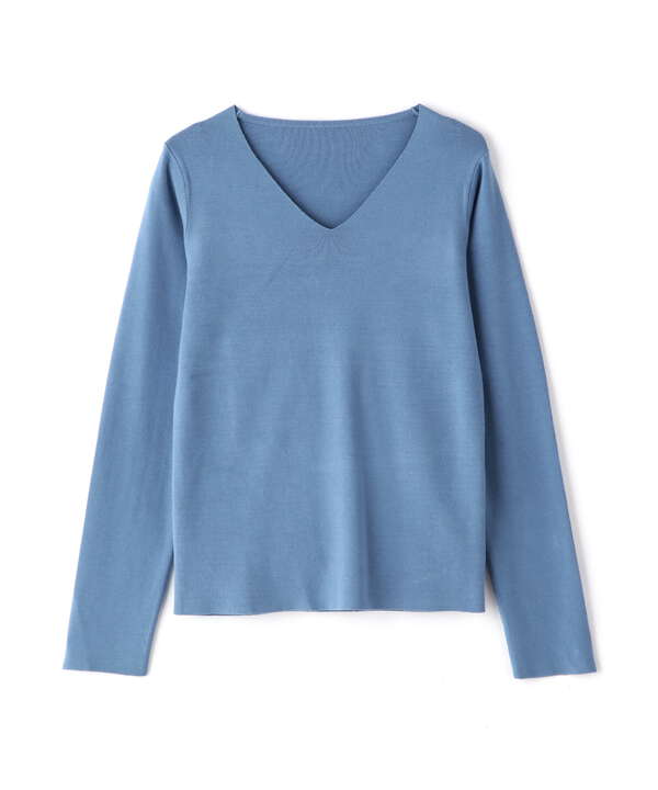 先行予約10月下旬 11月上旬入荷予定 総針vネック長袖ニット N Natural Beauty Basic サンエービーディーオンラインストア Sanei Online Store