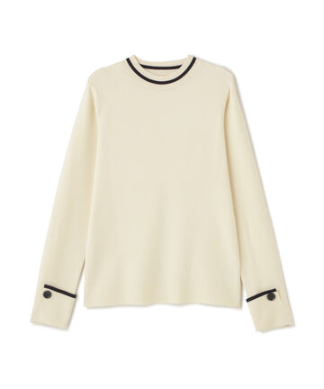 【先行予約11月上旬-11月中旬入荷予定】カフスボタン総針ニット