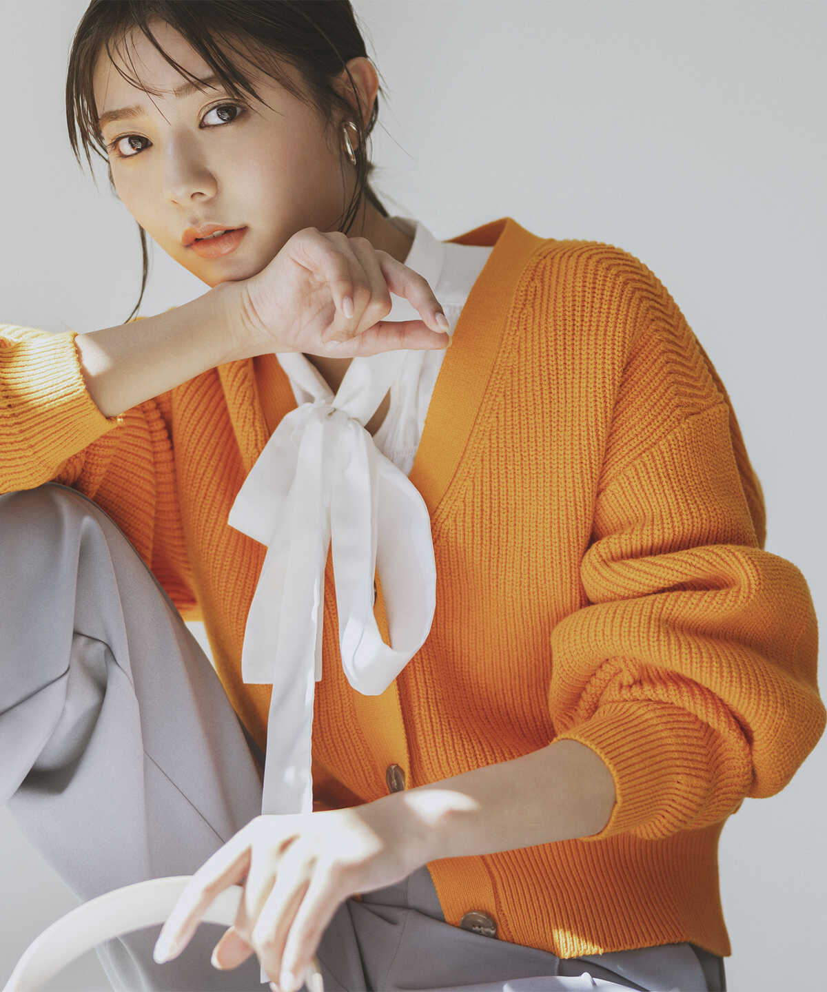 フロントリボンギャザーブラウス | N. Natural Beauty Basic