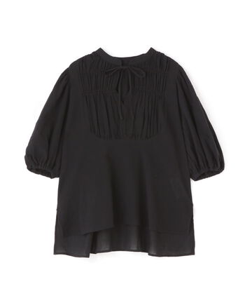 【先行予約4月上旬-4月中旬入荷予定】コットンシャーリングリボンブラウス