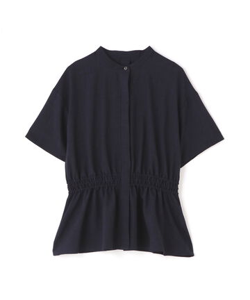 【先行予約4月上旬-4月中旬入荷予定】ポプリンバンドカラーブラウス