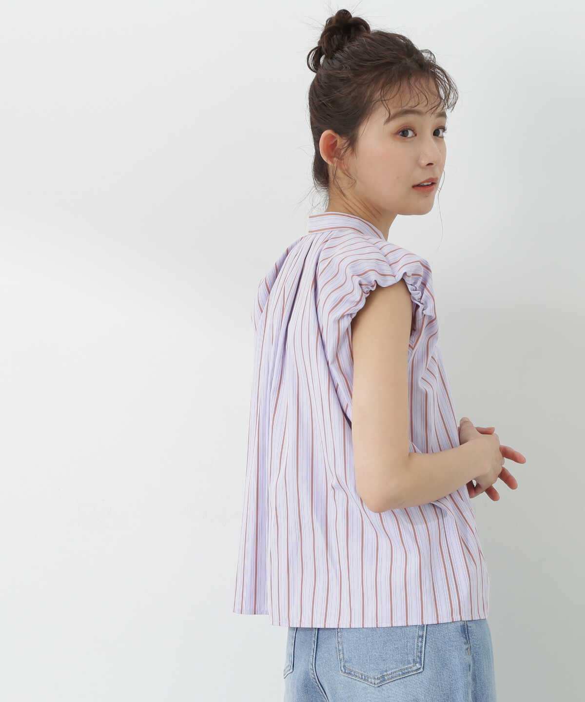 【花山瑞貴さん着用】バルーンノースリーブブラウス