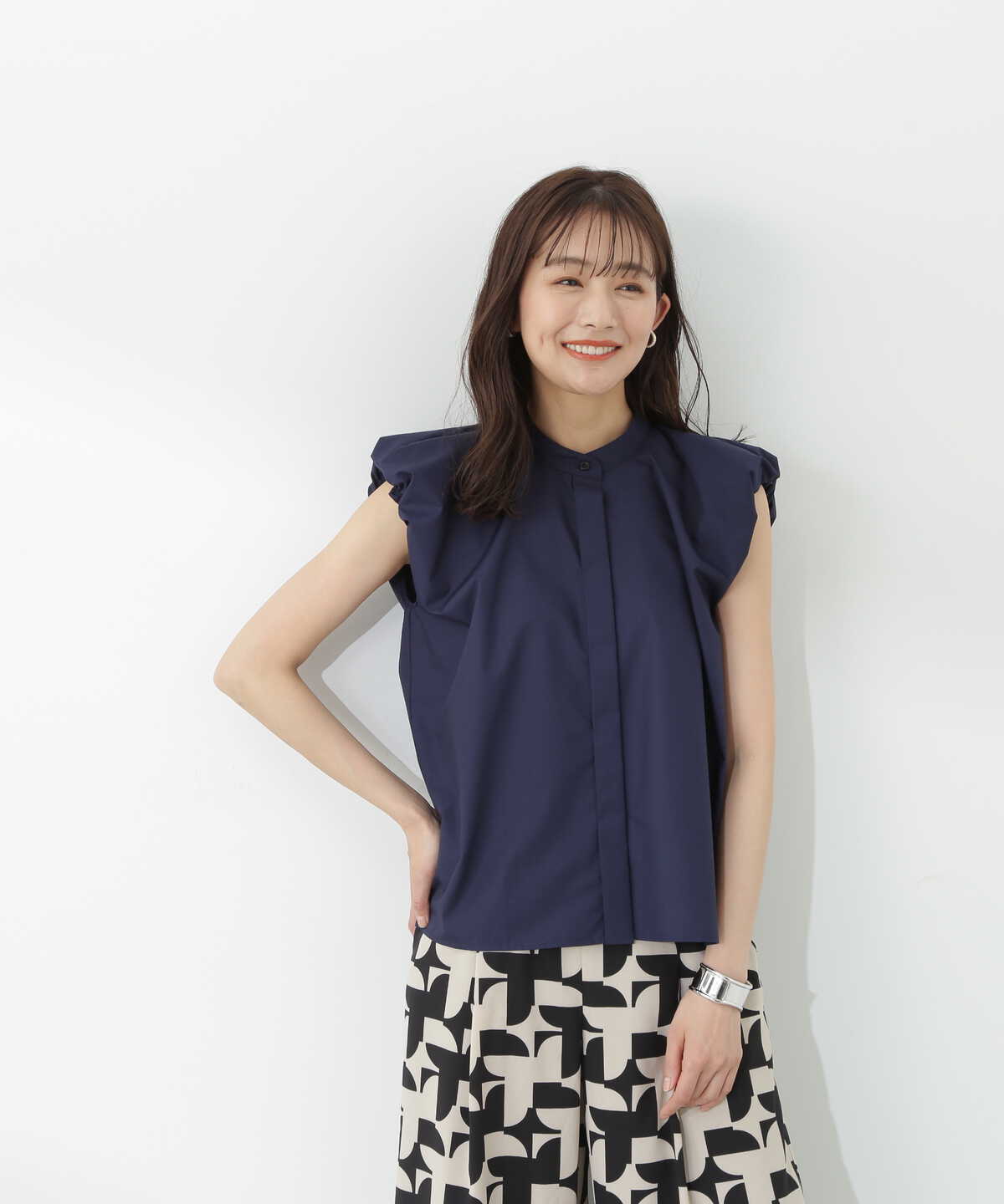 【花山瑞貴さん着用】バルーンノースリーブブラウス