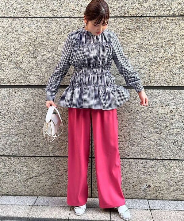 ハイウエストストレートパンツ