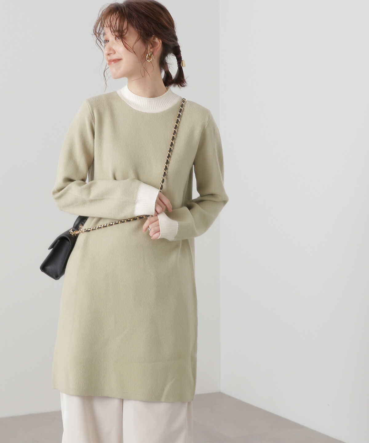 ジャガードニットミニワンピース N Natural Beauty Basic サンエービーディーオンラインストア Sanei Online Store