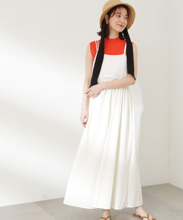 【川津明日香さん着用】ジャガードドッキングキャミワンピース