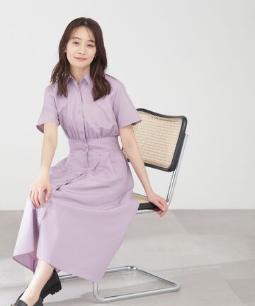ウエストマークシャツカラーワンピース《S Size Line》