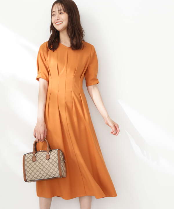 麻調ウエストタックワンピース（1663140458） N. Natural Beauty Basic* エヌ ナチュラルビューティーベーシック  【公式】通販