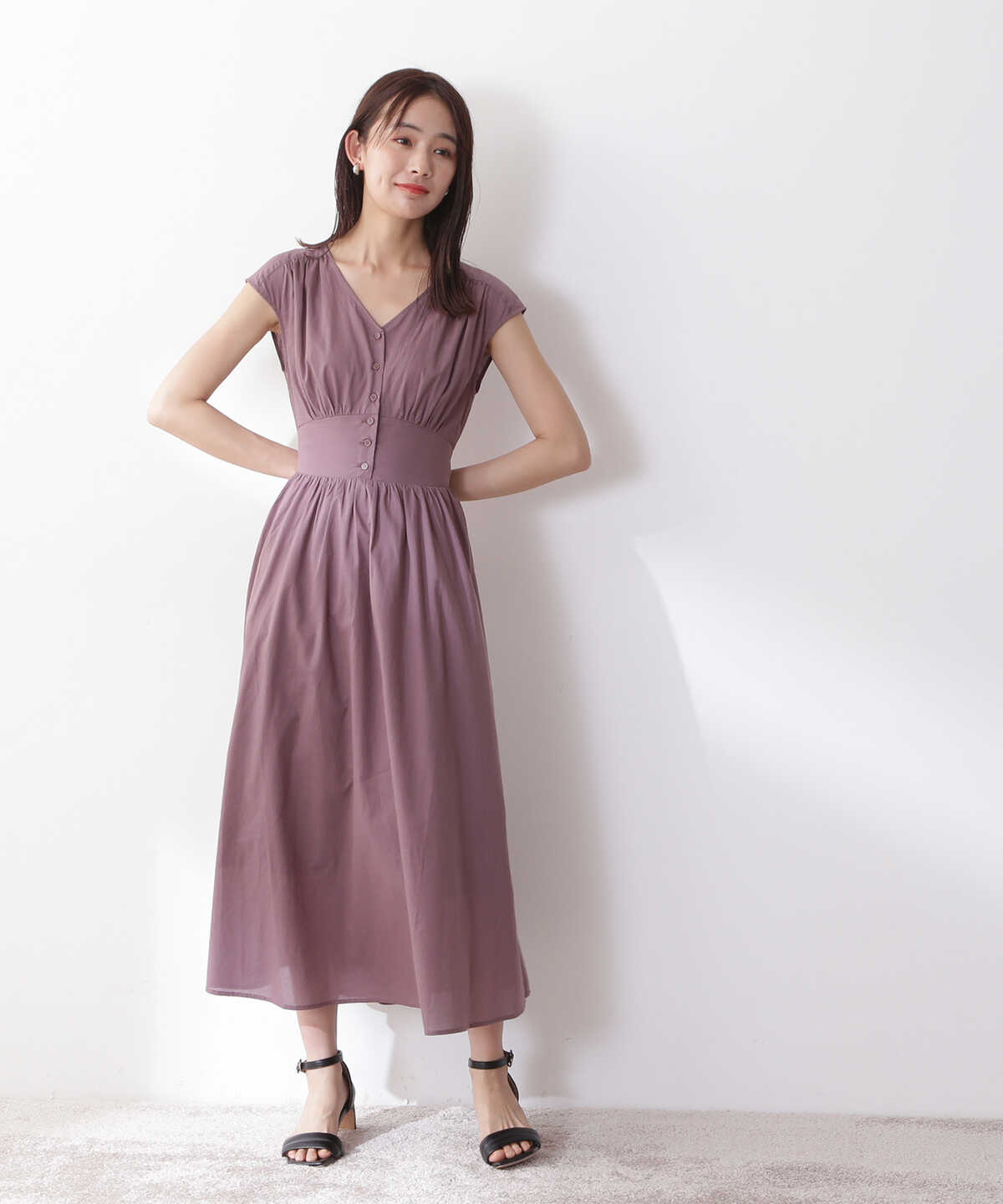 美品】 foufou / フーフー | 【THE DRESS #11】Vneck gather one