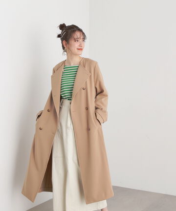 TRダブルクロスリボンベルトコート【S Size Line】