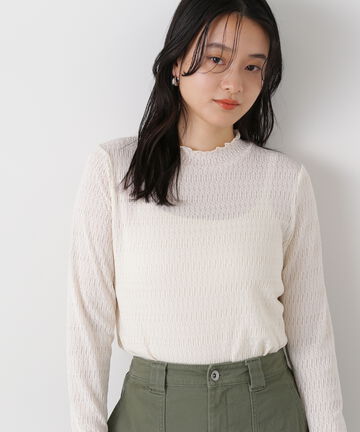 ボトルネックシアーインナーカットソー
