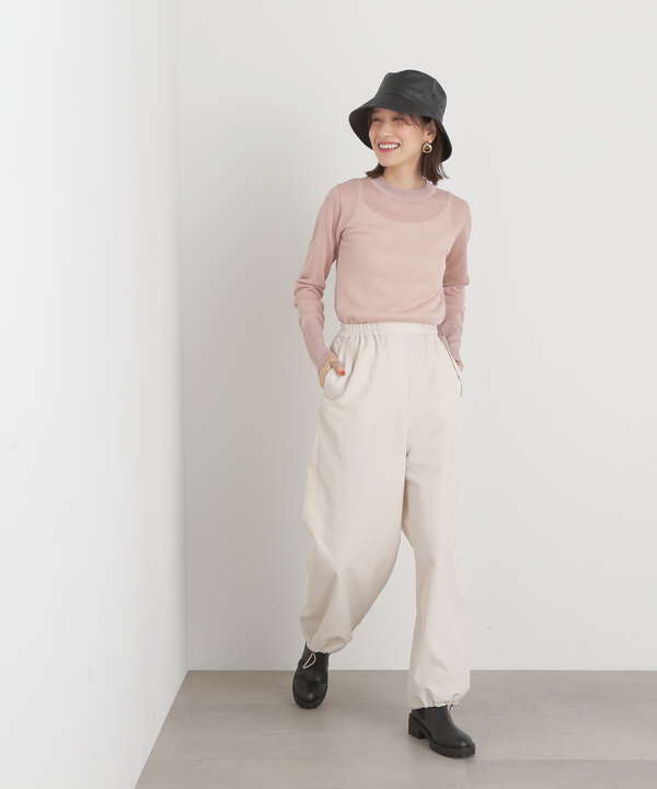 【川津明日香さん着用】シアーシャインニット