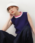 【花山瑞貴さん着用】マルチカラーメッシュニット