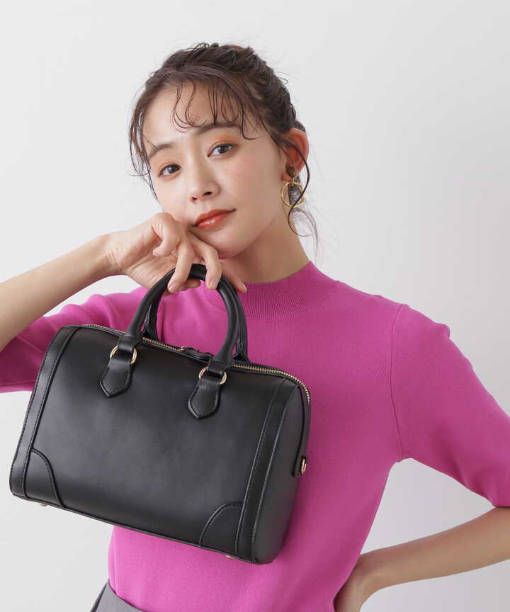 【川津明日香さん着用】ステッチボストンバッグ