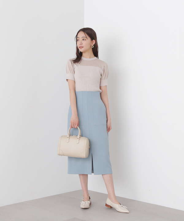 【川津明日香さん着用】ステッチボストンバッグ
