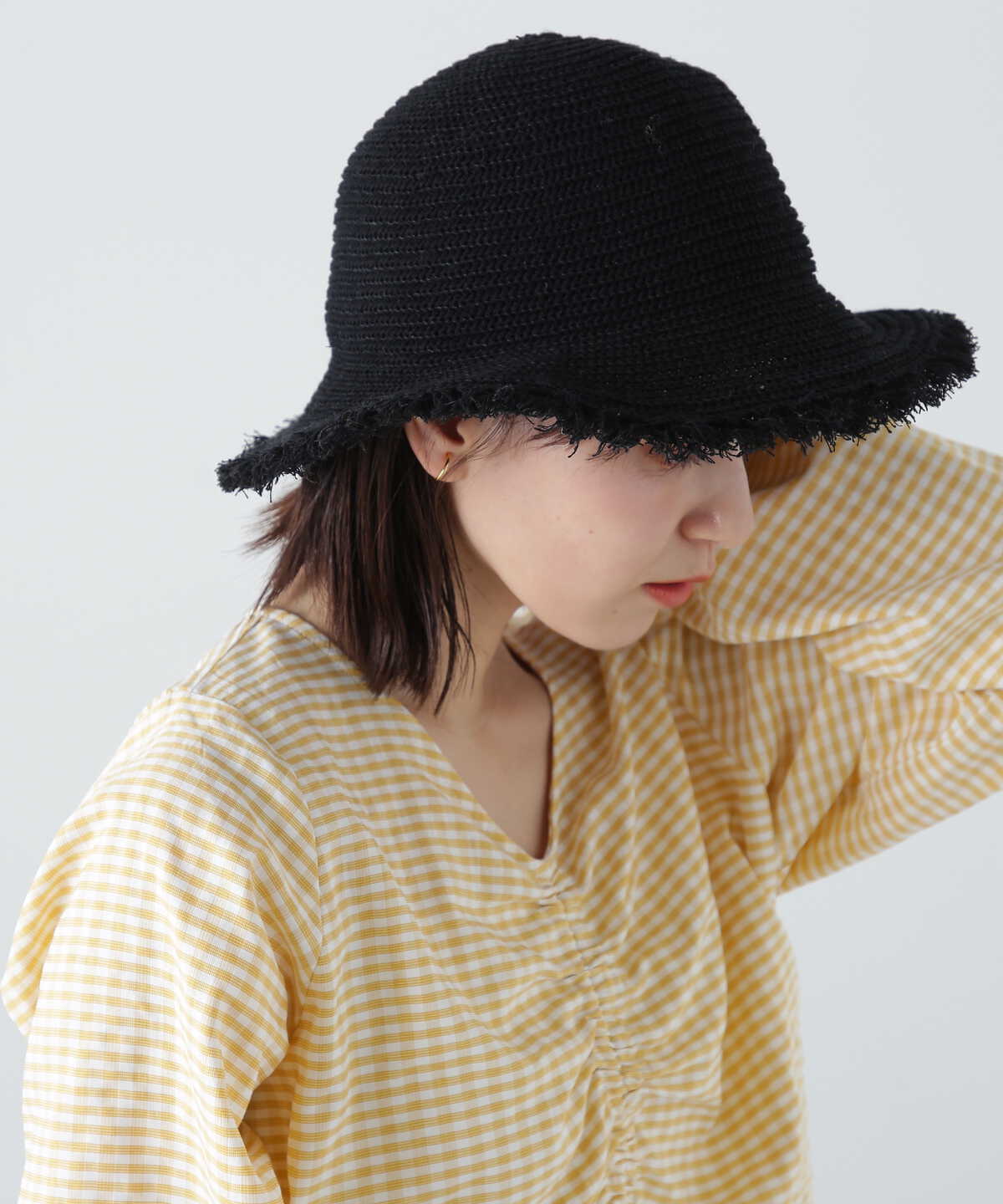 【花山瑞貴さん着用】ツバフリンジサーモハット