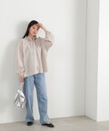 【松井愛莉さん着用】ギャザーフリルネックボリュームブラウス