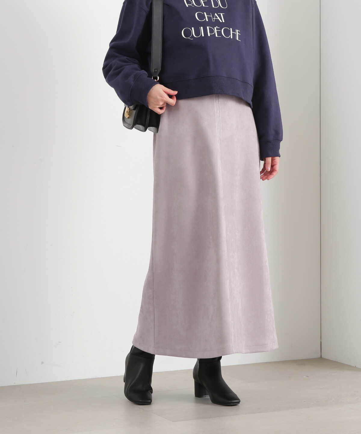 フェイクスエードセミAラインスカート《S Size Line》 | N. Natural